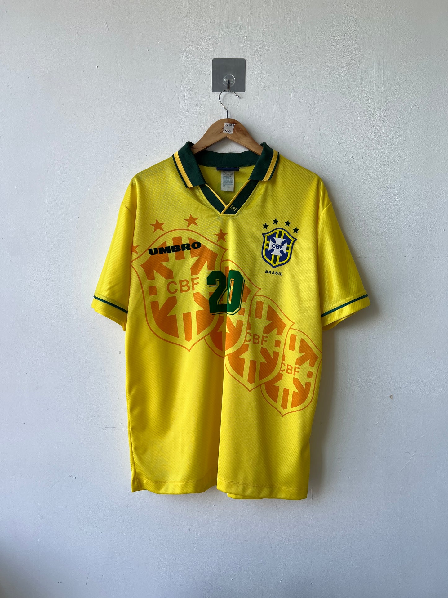 (L) Brazil 1994-96 Home Shirt Ronaldo #20