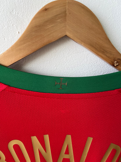 (L) Portugal 2008-10 Home Shirt Ronaldo #7 (MDT)