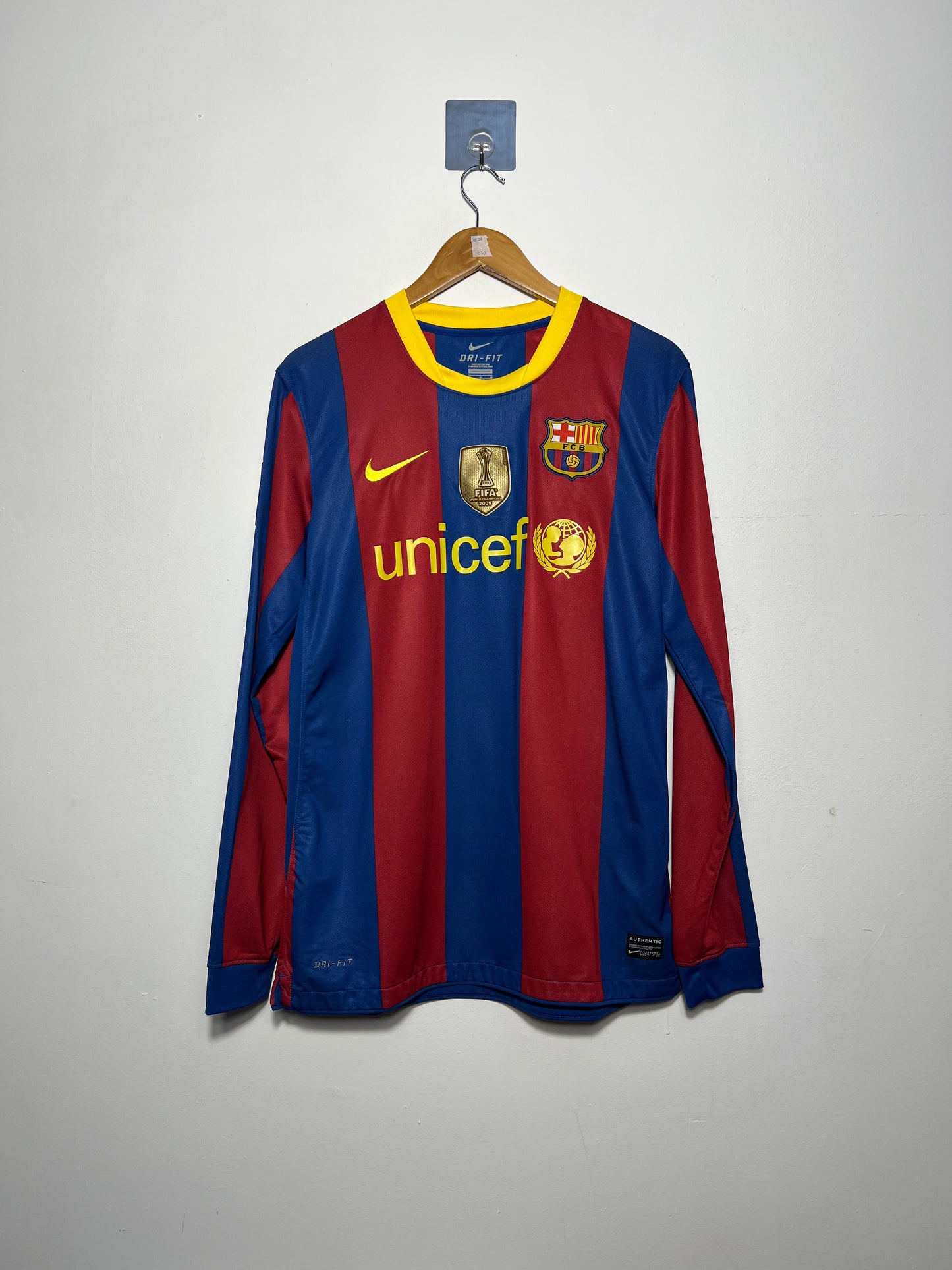 (M) Barcelona 2010-11 Home Long Sleeve Shirt Messi #10