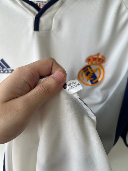 (M fits L) Real Madrid 2000-01 Home Shirt Zidane #5