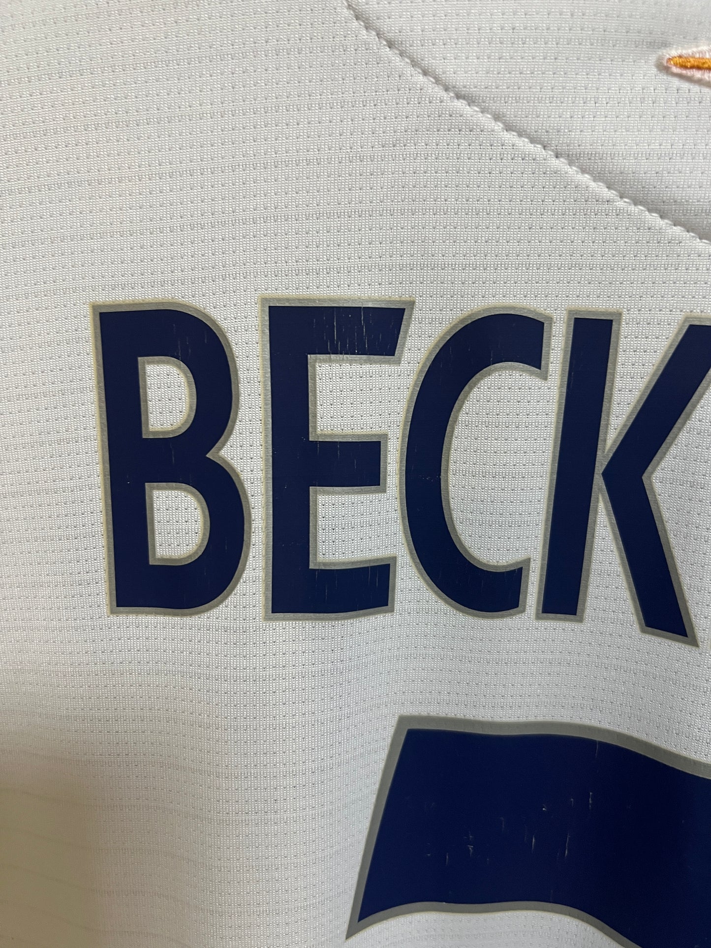 (XL) England 2005-07 Home Long Sleeve Shirt Beckham #7