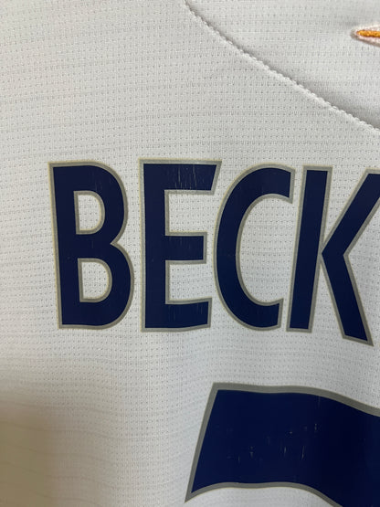(XL) England 2005-07 Home Long Sleeve Shirt Beckham #7