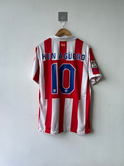 Atletico Madrid 2010-11 Home Shirt Kun Aguero #10