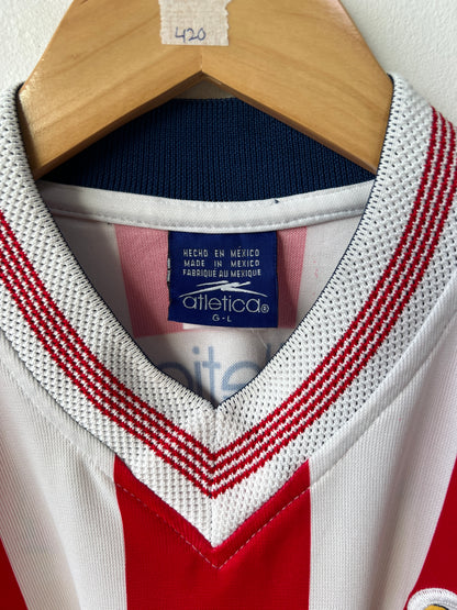 (L fits XL) Chivas Guadalajara 2000-01 Home Shirt