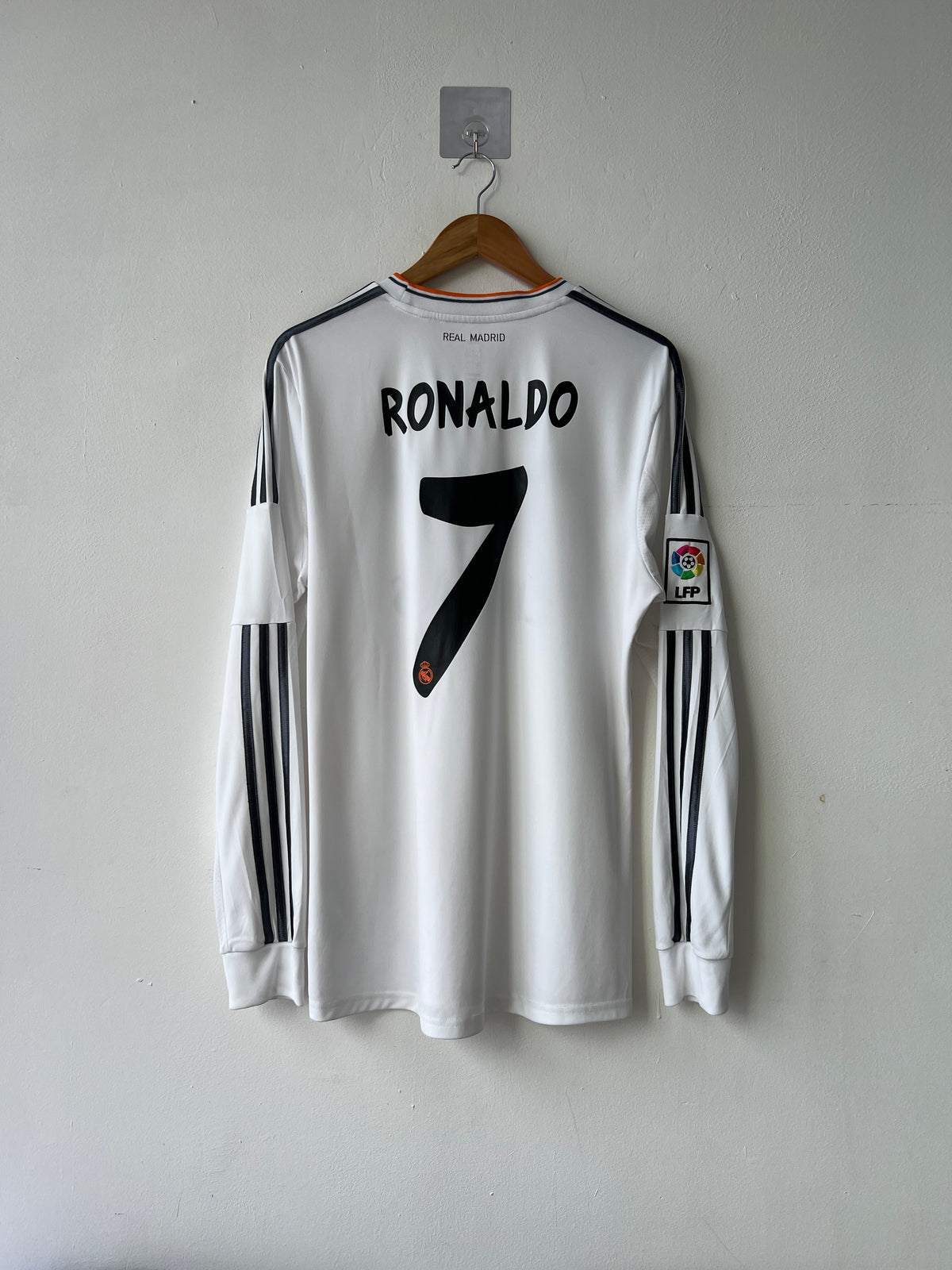 (L) Real Madrid 2013-14 Home Long Sleeve Shirt Ronaldo #7