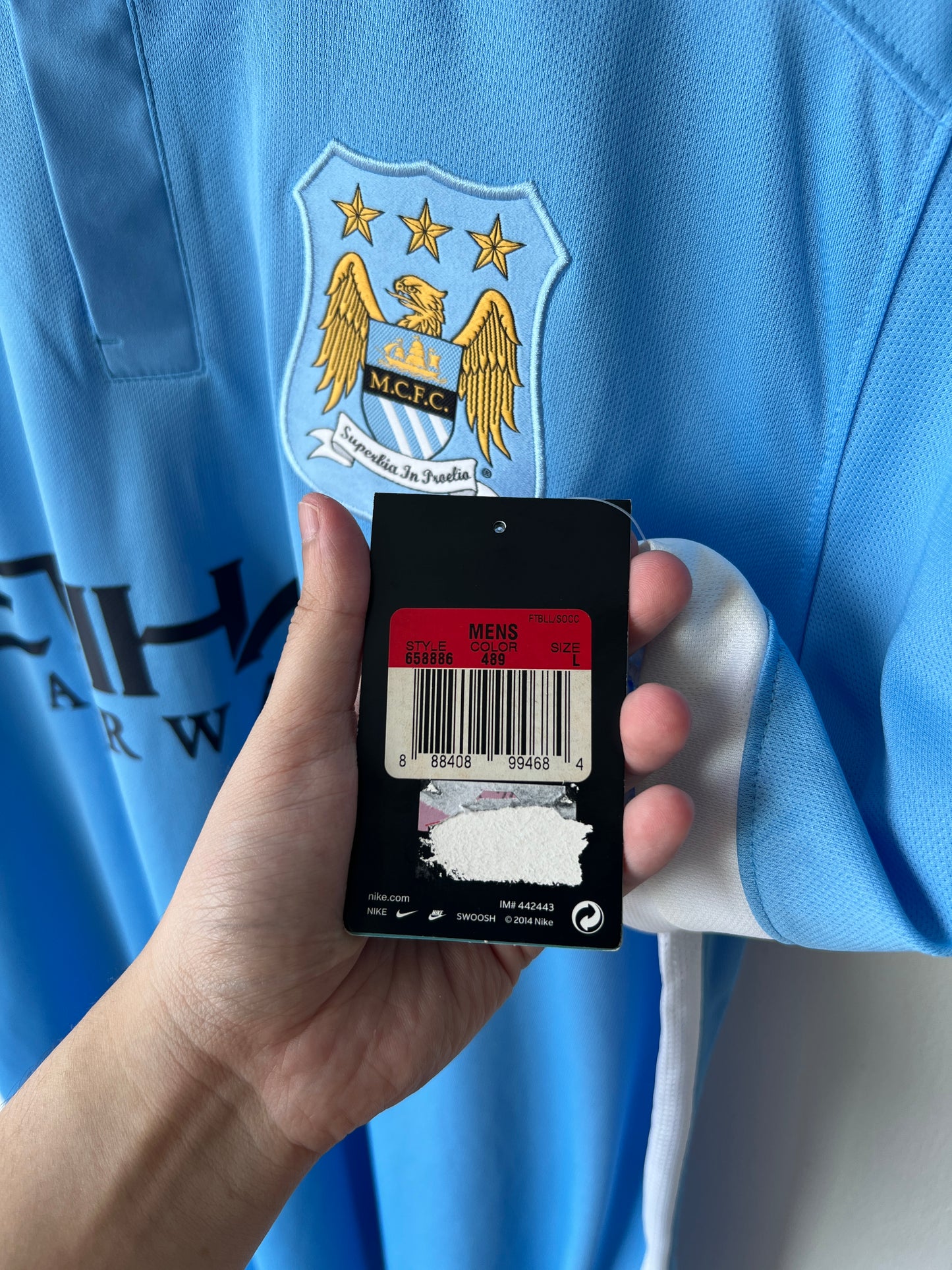 (L) Manchester City 2015-16 Home Shirt Kun Aguero #10 (NEW)