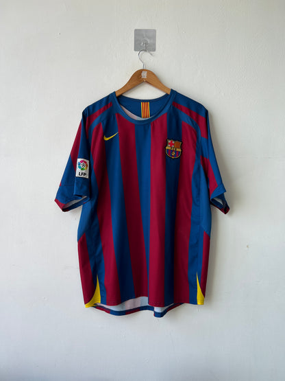 (L) Barcelona 2005-06 Home Shirt Ronaldinho #10