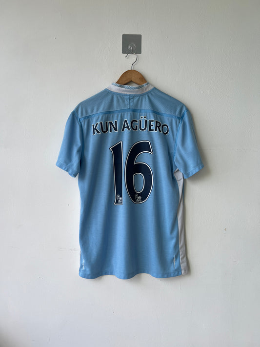 Manchester City 2011-12 Home Shirt Kun Aguero #16 (L)