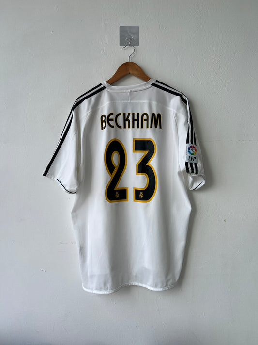 (XL) Real Madrid 2003-04 Home Shirt Beckham #23