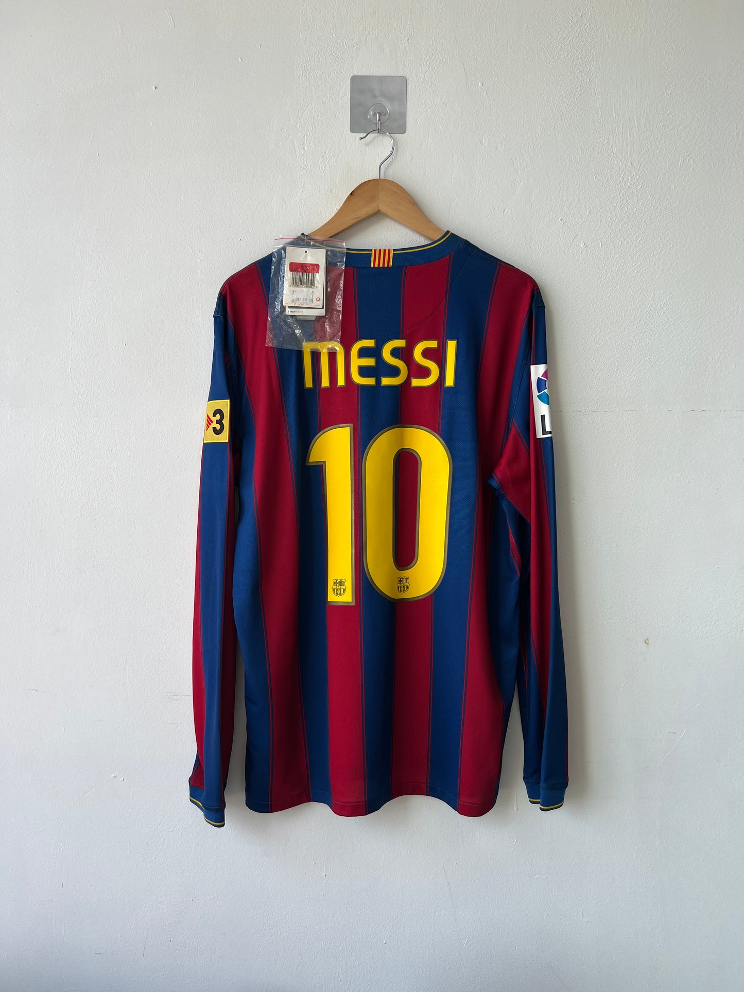 (L) Barcelona 2009-10 Home Long Sleeve Shirt Messi #10 (NEW)