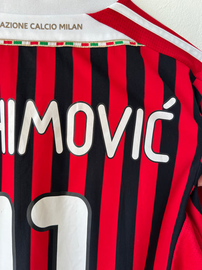 (M) AC Milan 2011-12 Home Long Sleeve Shirt Ibrahimovic #11
