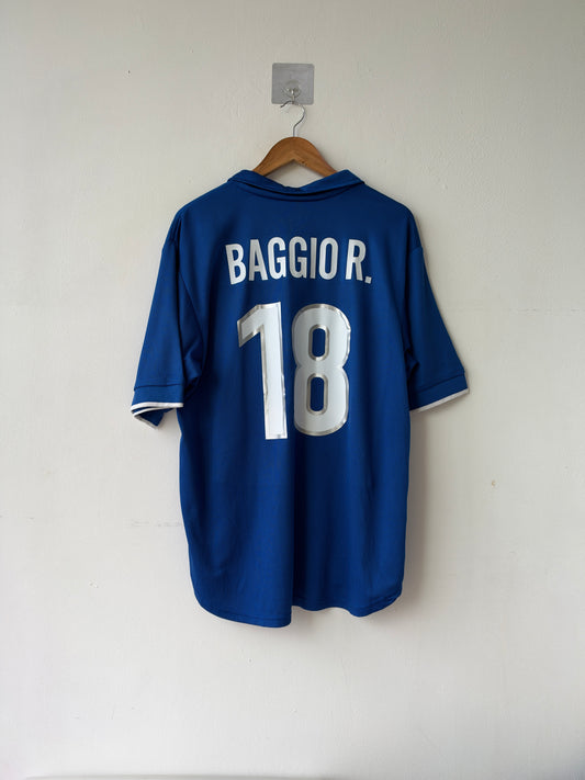 (L) Italy 1997-98 Home Shirt Baggio R. #18