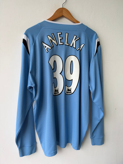 (XL) Manchester City 2004-05 Home Long Sleeve Shirt Anelka #39