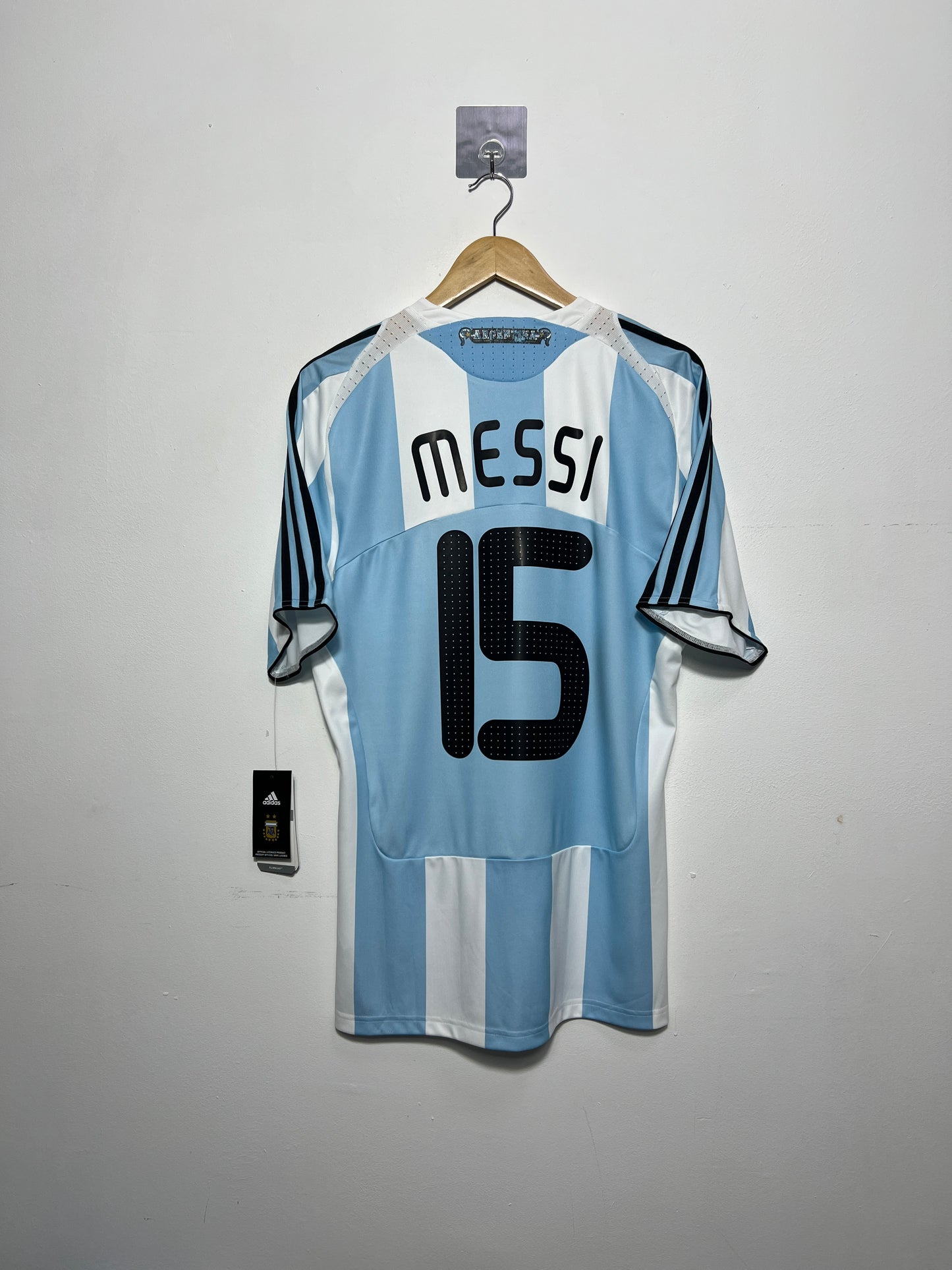 (M) Argentina 2007-09 Home Shirt Messi #15 (NEW)