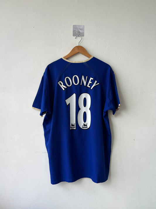 (XL) Everton 2003-04 Home Shirt Rooney #18
