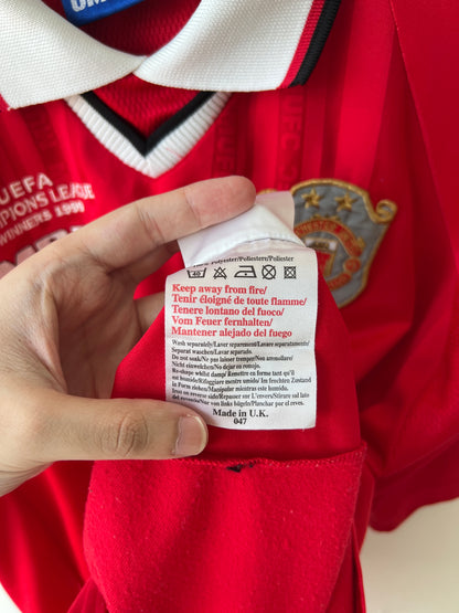 (L) Manchester United 1999-00 Home CL Winners Shirt Beckham #7