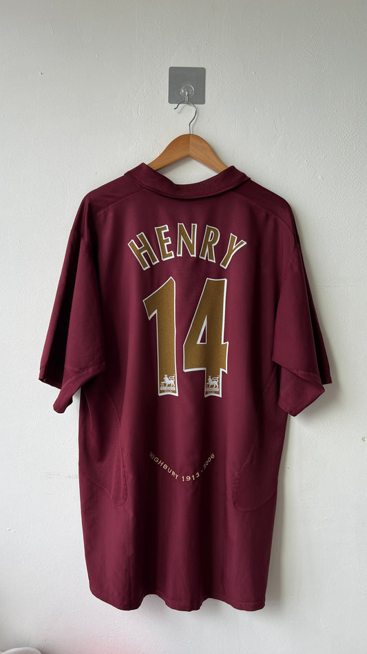 Arsenal 2005-06 "Highbury" Home Shirt Henry #14 (XL)
