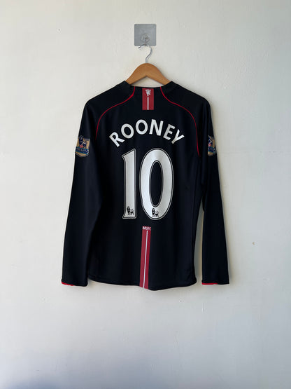 (M) Manchester United 2007-08 Away Long Sleeve Shirt Rooney #10