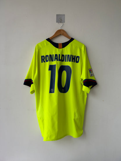 (XXL) Barcelona 2005-06 Away Shirt Ronaldinho #10