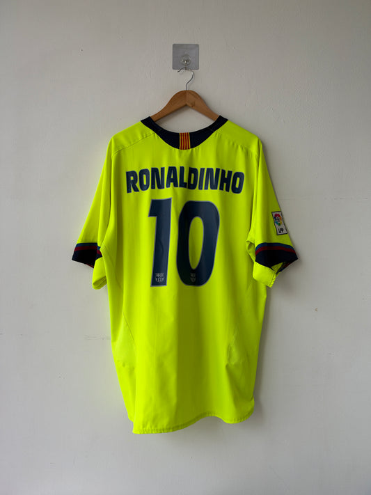 (XXL) Barcelona 2005-06 Away Shirt Ronaldinho #10