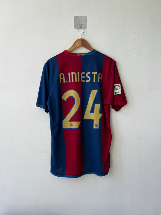 (L) Barcelona 2006-07 Home Shirt A. Iniesta #24