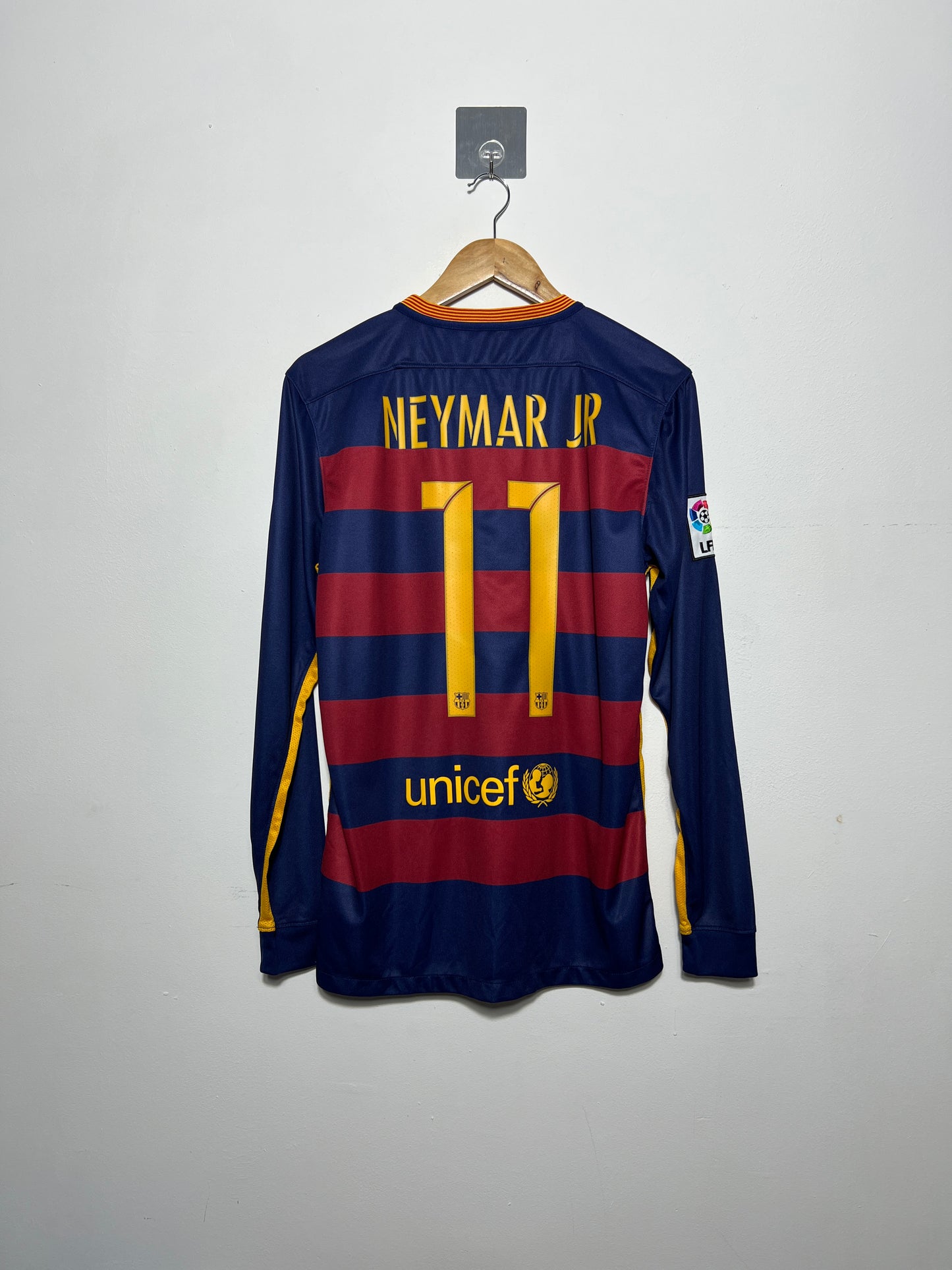 (M) Barcelona 2015-16 Home Long Sleeve Shirt Neymar Jr. #11