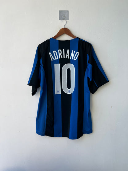 (XL) Inter Milan 2004-05 Home Shirt Adriano #10