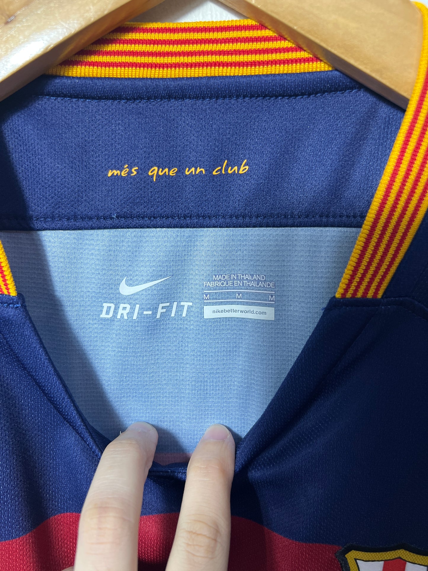 (M) Barcelona 2015-16 Home Long Sleeve Shirt Neymar Jr. #11