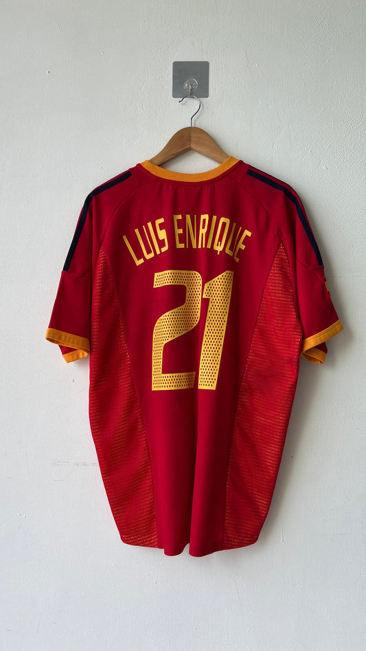 Spain 2002 Home Shirt Luis Enrique #21 (L)