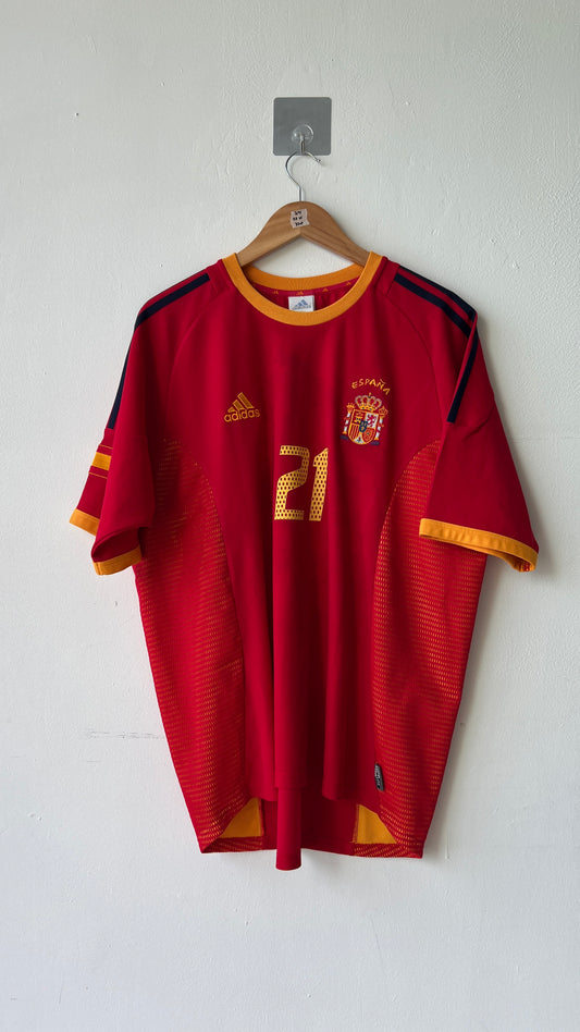 Spain 2002 Home Shirt Luis Enrique #21 (L)