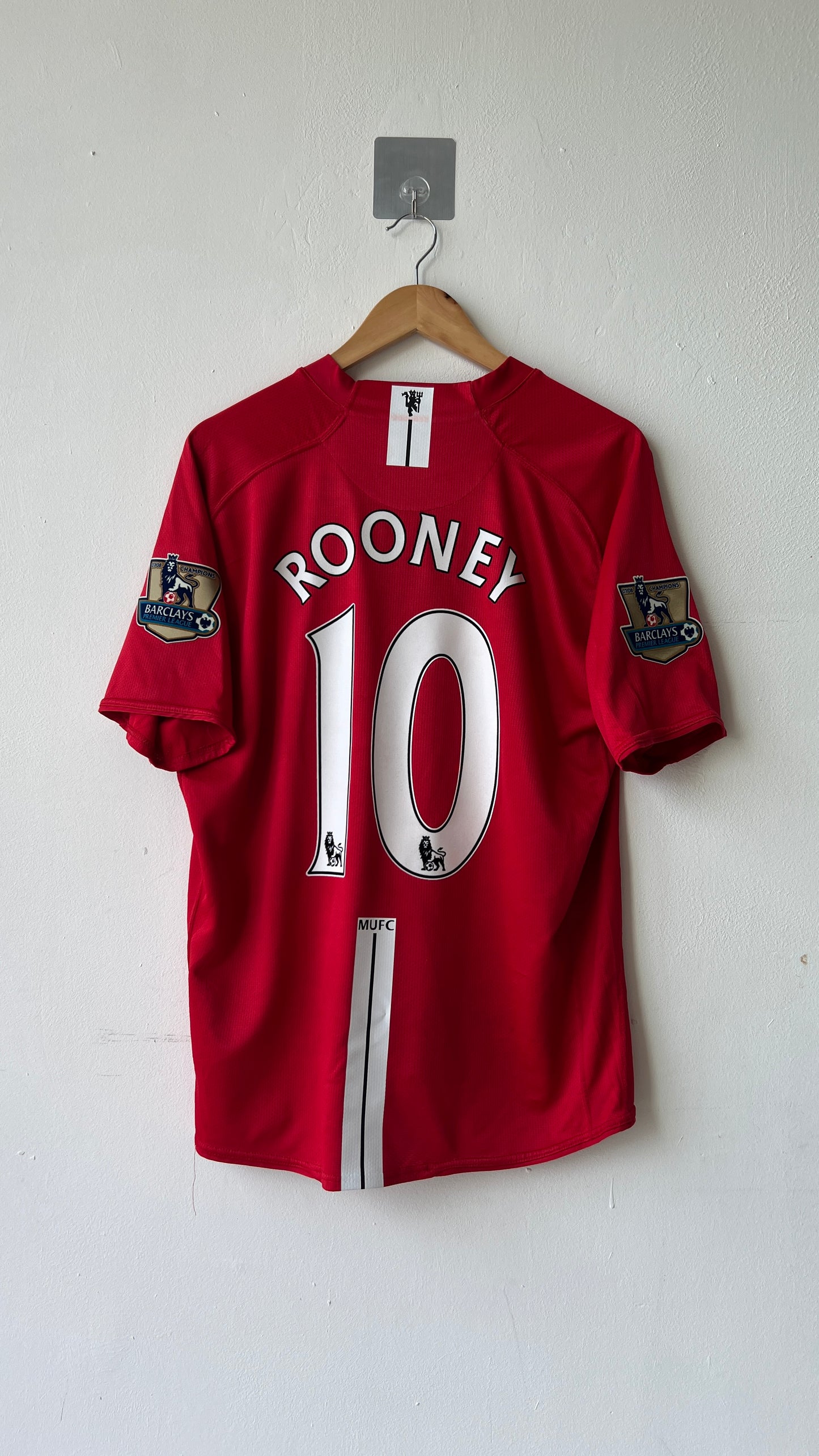 Manchester United 2007-09 Home Shirt Rooney #10 (XL)